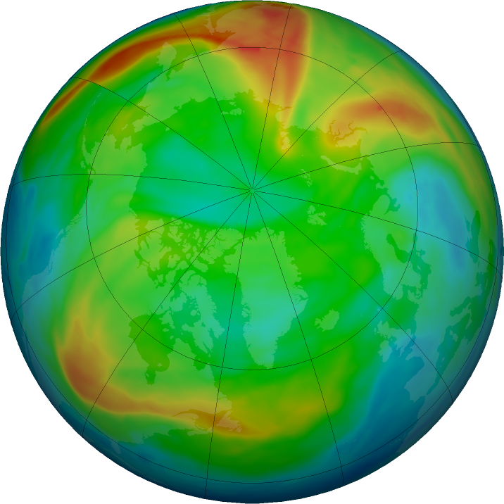 Arctic ozone map for 22 December 2022